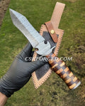 12.0” Frank Nitti Mini Damascus Sword cskforged