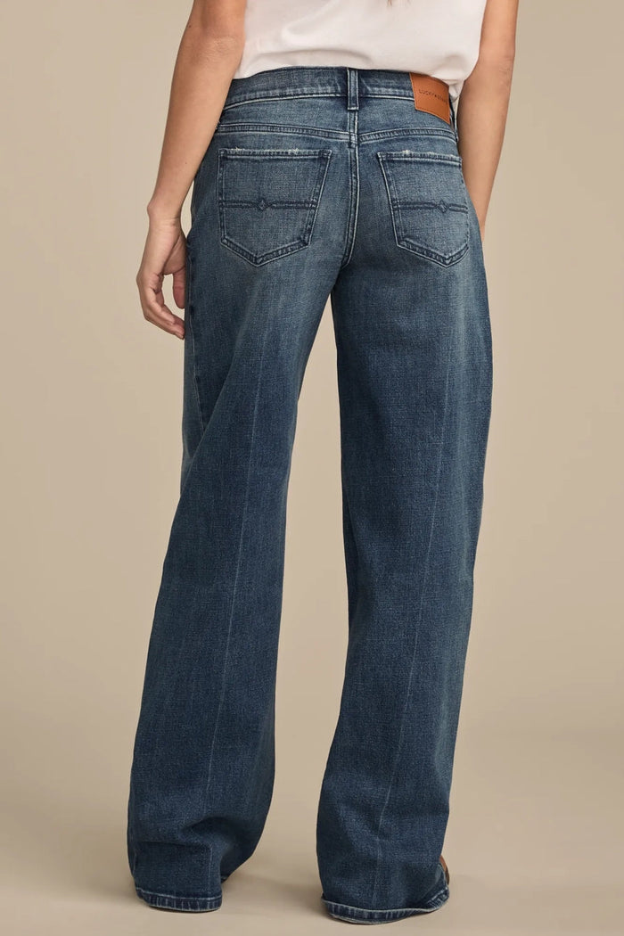 [144121-430] WOMENS LUCKY BRAND MID RISE SWEET WIDE LEG - SET IT FREE WASH rubbersoled