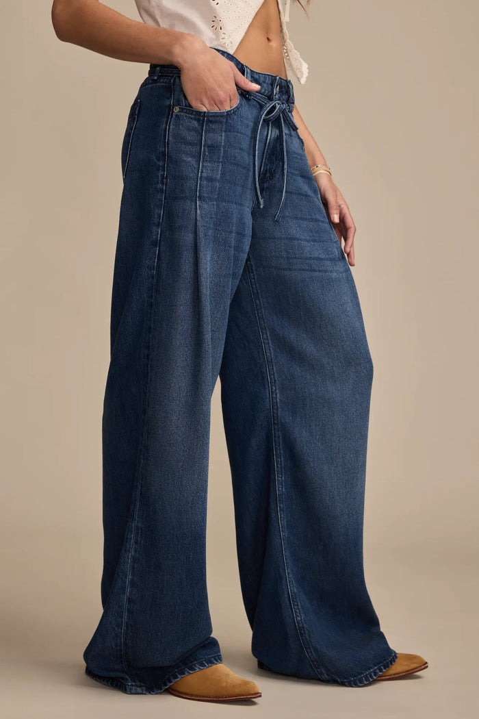 [146333-420] WOMENS LUCKY BRAND LUCKY LEGEND LIQUID DENIM LUXE PALAZZO rubbersoled