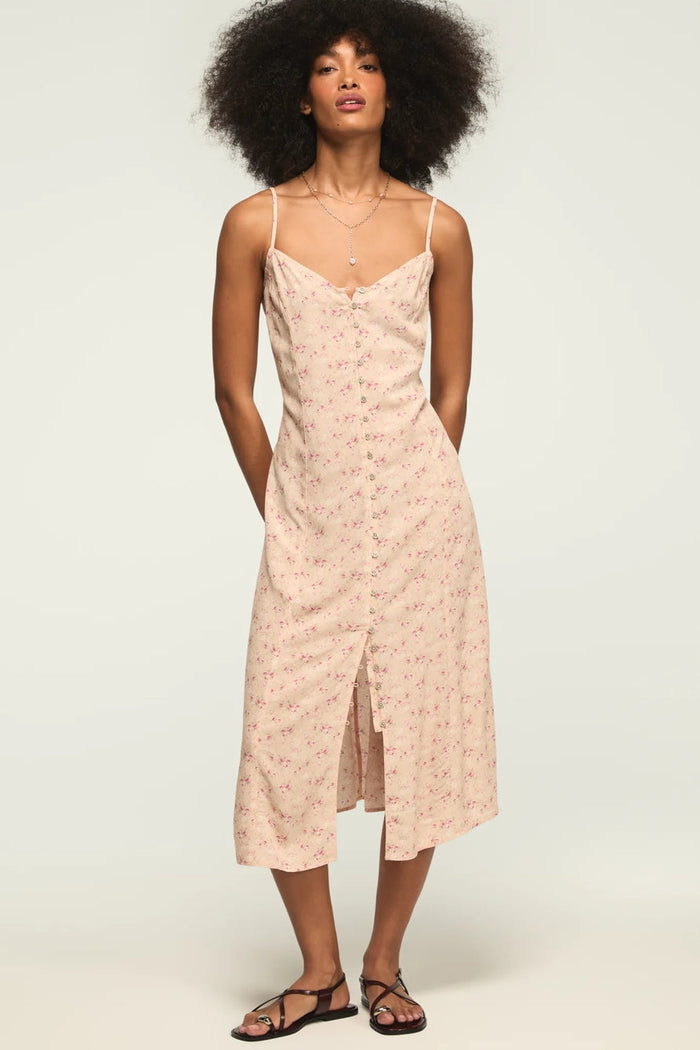 [158103-690] WOMENS LUCKY BRAND FESTIVAL PRINTED SIMONE SLIP DRESS rubbersoled