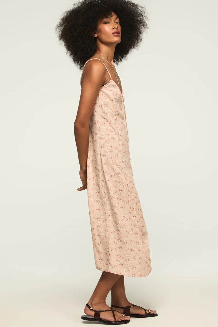 [158103-690] WOMENS LUCKY BRAND FESTIVAL PRINTED SIMONE SLIP DRESS rubbersoled