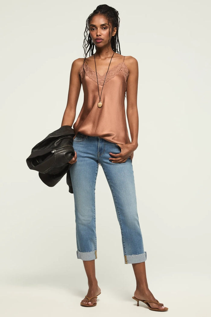 [163100-430] WOMENS LUCKY BRAND MID RISE SWEET CROP - PURE HONEY WASH rubbersoled