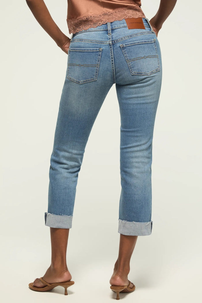 [163100-430] WOMENS LUCKY BRAND MID RISE SWEET CROP - PURE HONEY WASH rubbersoled