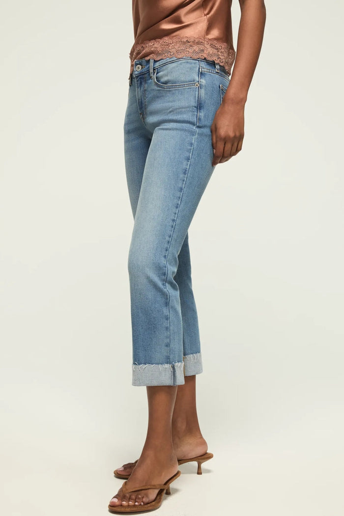 [163100-430] WOMENS LUCKY BRAND MID RISE SWEET CROP - PURE HONEY WASH rubbersoled