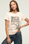 [163158-100] WOMENS LUCKY BRAND DRUMMER QUEEN CLASSIC CREW - VANILLA CREAM rubbersoled