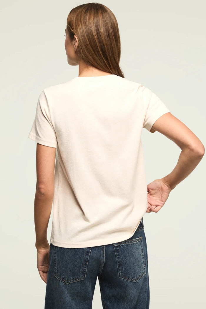 [163158-100] WOMENS LUCKY BRAND DRUMMER QUEEN CLASSIC CREW - VANILLA CREAM rubbersoled
