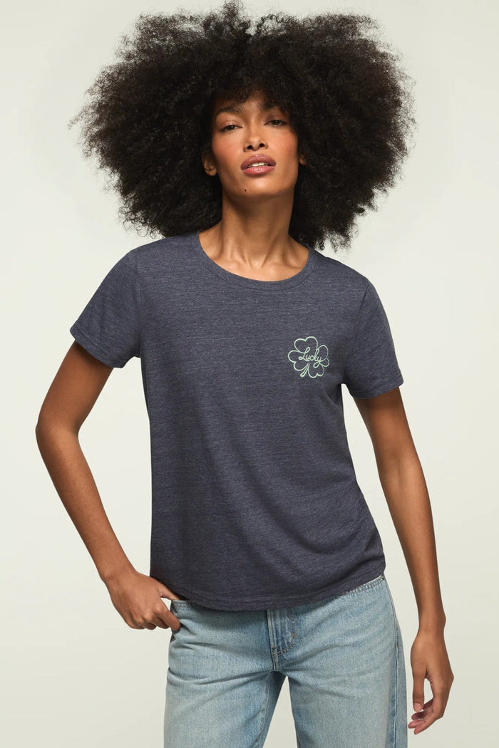 [163209-010] WOMENS LUCKY BRAND LUCKY CLOVER CLASSIC CREW - ODYSSEY GRAY rubbersoled