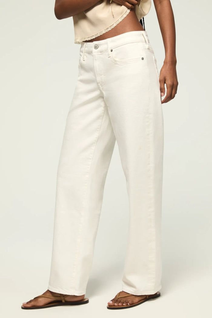 [167389-110] WOMENS LUCKY BRAND THE BAGGY - WHITE LIES WASH rubbersoled