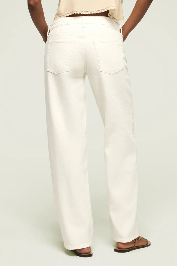 [167389-110] WOMENS LUCKY BRAND THE BAGGY - WHITE LIES WASH rubbersoled
