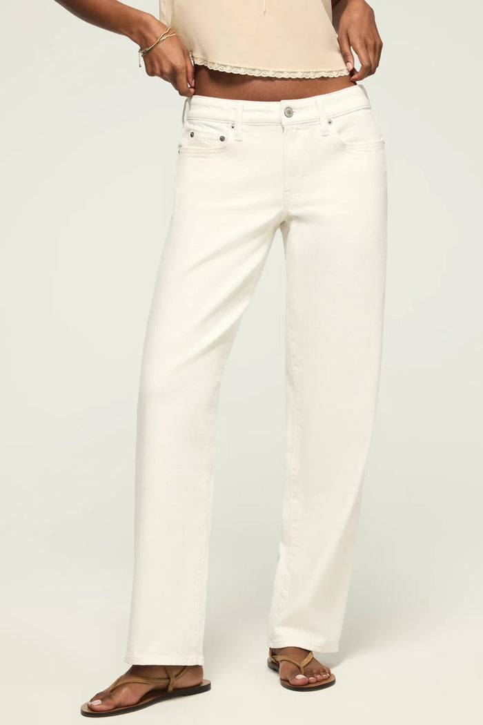 [167389-110] WOMENS LUCKY BRAND THE BAGGY - WHITE LIES WASH rubbersoled