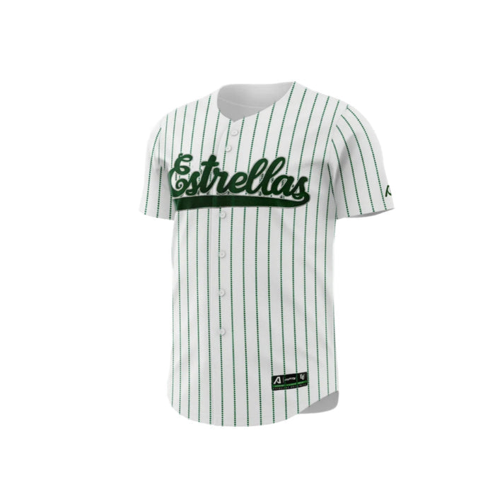 2024 - 2025 OFFICIAL Estrellas Orientales Full Button Jersey - Pinstripe Peligro Sports