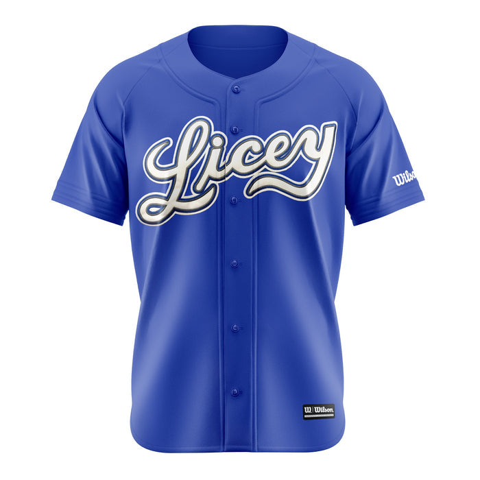 2025 - 2026 | Licey Baseball Jersey Solid Royal Blue Wilson - Tigres del Licey Men's Shirt Peligro Sports