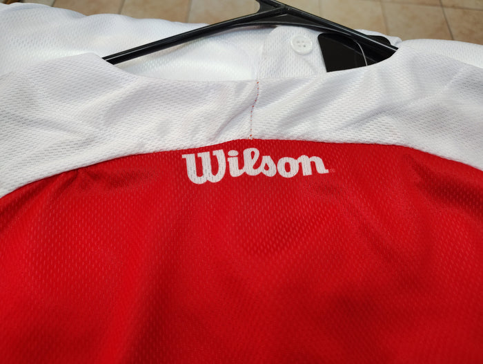 2025-2026 Official Escogido Baseball Jersey Red and White Wilson - Leones del Escogido LIDOM Shirt Peligro Sports
