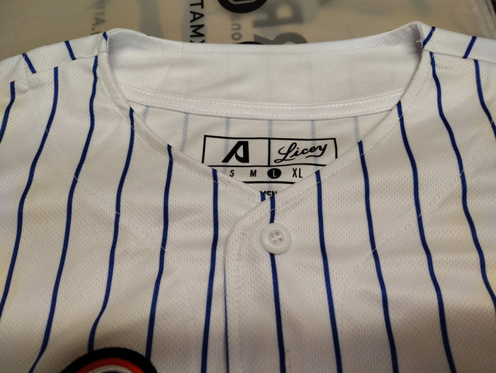 2025-2026 Official Licey Blue Pinstripe Jersey Arrieta - Men's Classic LIDOM Baseball Peligro Sports