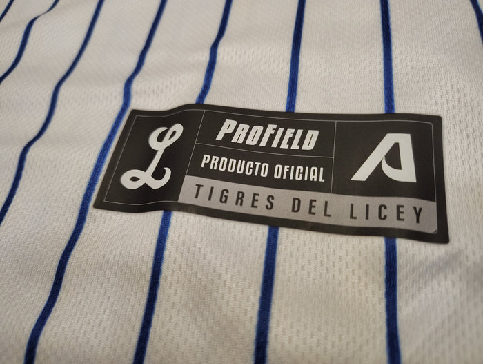 2025-2026 Official Licey Blue Pinstripe Jersey Arrieta - Men's Classic LIDOM Baseball Peligro Sports