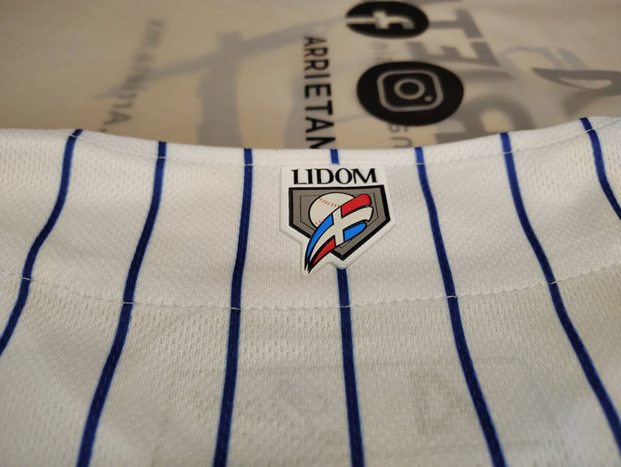 2025-2026 Official Licey Blue Pinstripe Jersey Arrieta - Men's Classic LIDOM Baseball Peligro Sports