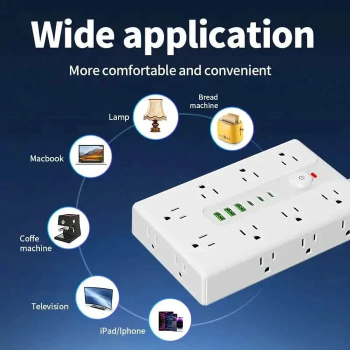 22-in-1 Multi-Functional Power Strip – 16 Sockets, 3 USB-A & 3 USB-C DailySale