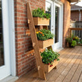 3-Tier Vertical Cedar Standing Planter Box Timberlane Gardens