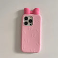3D Cute Bowknot Cartoon Tie Silicone Phone Case For iPhone PhoneShells