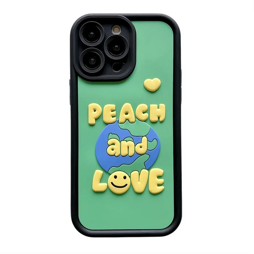 3D Fashion Word Phone Earth Pattern Phone Case PhoneShells