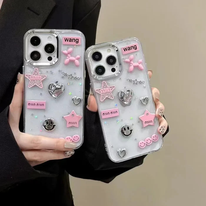 3D Love Heart Balloon Dog Phone Case PhoneShells