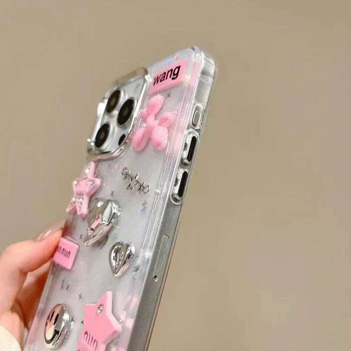 3D Love Heart Balloon Dog Phone Case PhoneShells