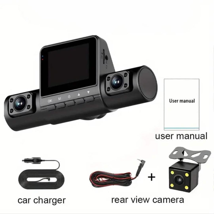 4-Channel Car DVR Dash Cam – 1080P Front, 720P Side & Rear, Night Vision DailySale