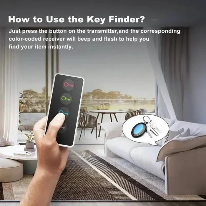 4-Key Finder with LED Flashlight: Locate Your Keys, Wallet, And Remote Control Effortlessly DailySale