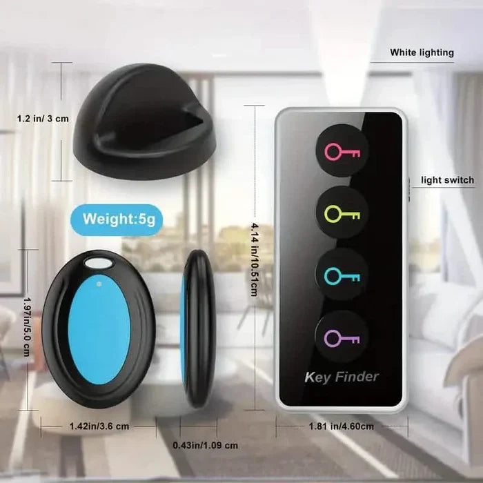 4-Key Finder with LED Flashlight: Locate Your Keys, Wallet, And Remote Control Effortlessly DailySale