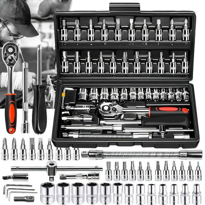 46pc Ratchet & Wrench Tool Set DailySale