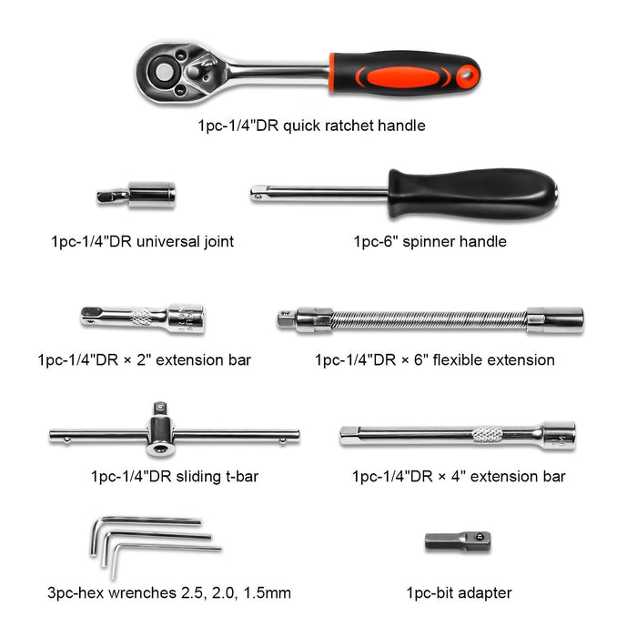 46pc Ratchet & Wrench Tool Set DailySale
