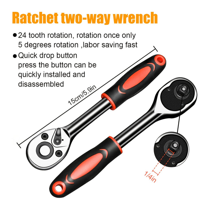 46pc Ratchet & Wrench Tool Set DailySale