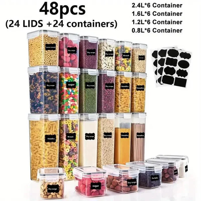 48-Piece Set: Food Storage Container Set, Fresh-Keeping and Easy-to-Secure Lids DailySale
