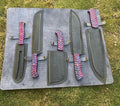 5 pieces Hand Forged Butcher kitchen chef knives & Fork set cskforged