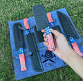 5 pieces Hand Forged J2 steel Texas Flag kitchen chef knives cskforged