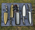 5pcs Custom made D2 Steel chef knives set cskforged