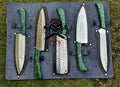 5pcs Custom made D2 Steel chef knives set cskforged