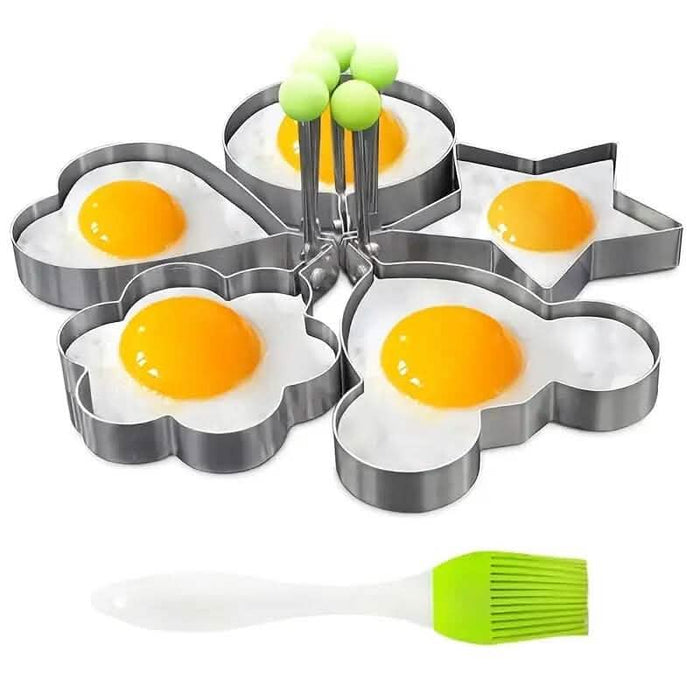 6-Pieces: Creative Stainless Steel Egg Cooking Ring Set DailySale