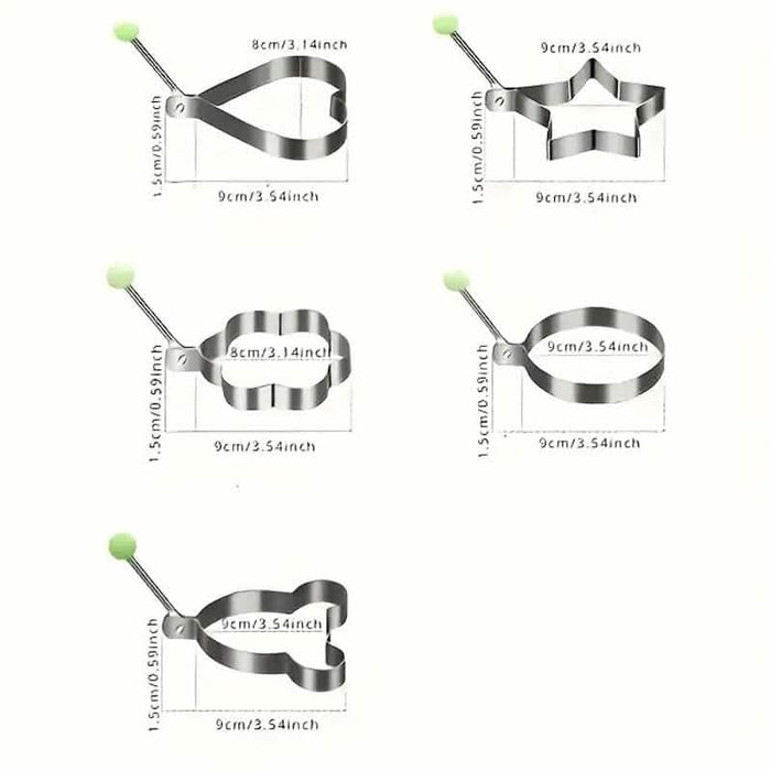 6-Pieces: Creative Stainless Steel Egg Cooking Ring Set DailySale