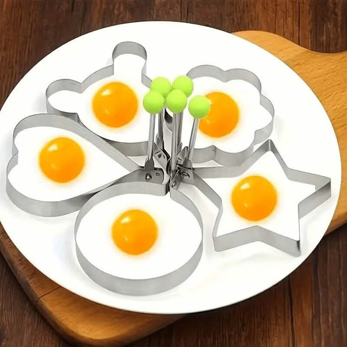 6-Pieces: Creative Stainless Steel Egg Cooking Ring Set DailySale