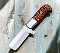 7" Handmade Cowboy Bull cutter knife with leather sheath cskforged