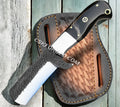 7" Handmade Cowboy Bull cutter knife with leather sheath cskforged