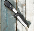7" Handmade Cowboy Bull cutter knife with leather sheath cskforged