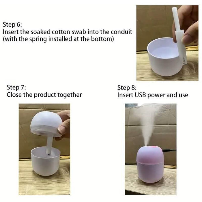 7.44Oz Portable Aromatherapy USB Powered Humidifier with LED Night Light DailySale