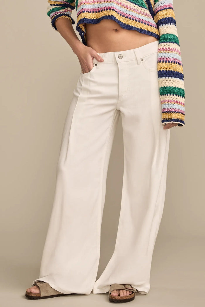 [7W15723-110] WOMENS LUCKY BRAND WIDE LEG PLEATED LIQUID DENIM LUXE PALAZZO rubbersoled