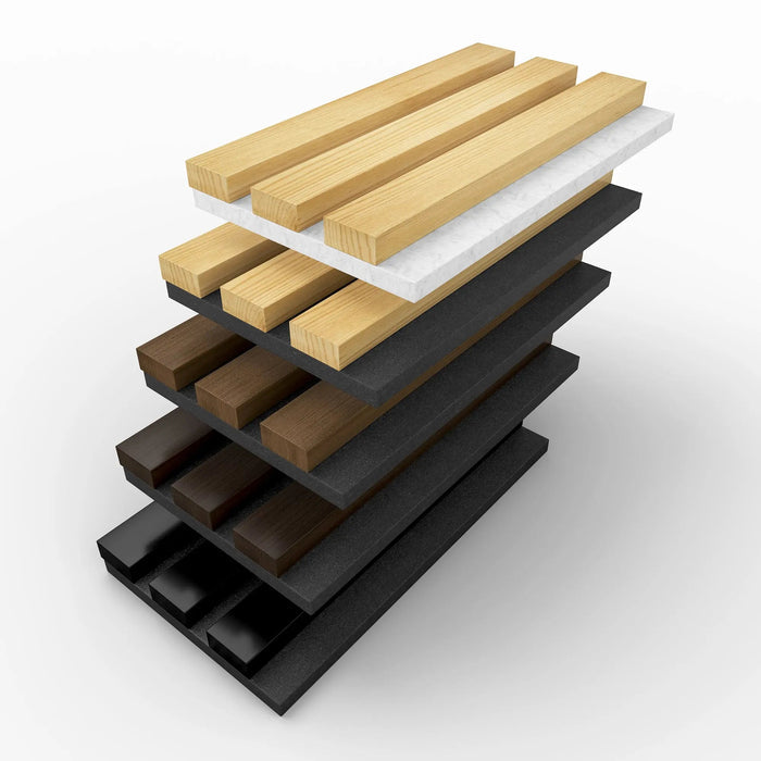 Acoustic Slat Wood Panels Full Sample Box (5 colors) HAUSVITA