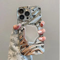 Aesthetic Butterfly Cover Wavy Pattern Mirror Phone Case PhoneShells