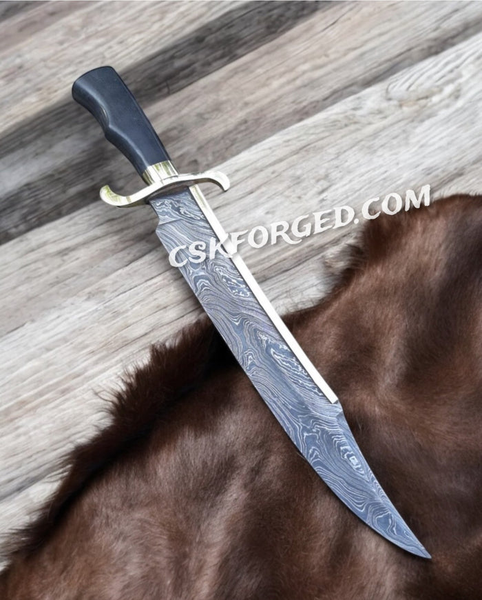 Alamo Musso Damascus Knife – Top Men’s Gift Durable for Outdoorsmen & Collectors cskforged