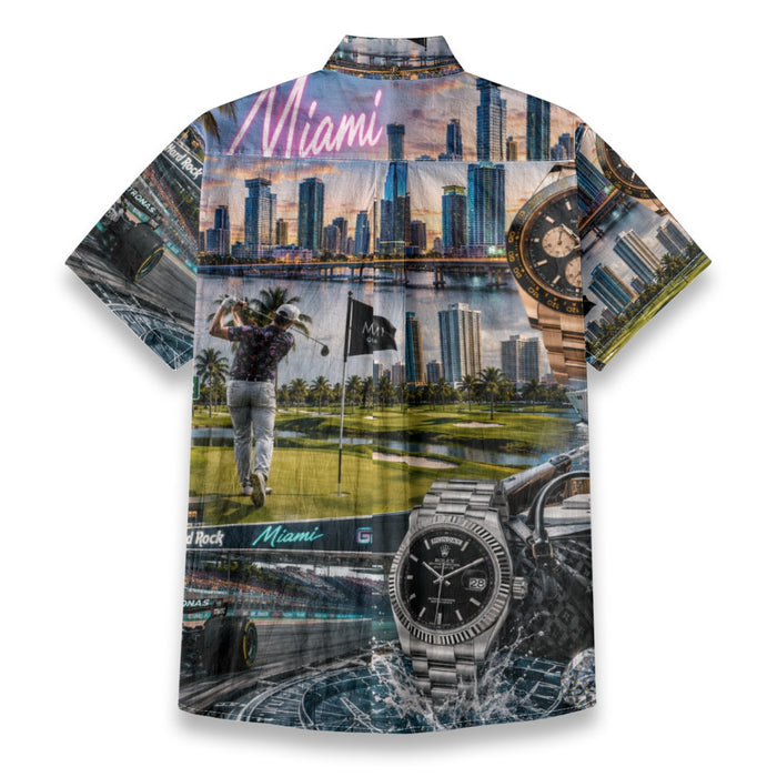 All-Over Print Men's Breathable Cotton Shirt|125GSM