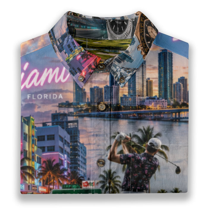 All-Over Print Men's Breathable Cotton Shirt|125GSM